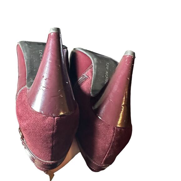 Bandolino Ankle Booties Heeled Burgandy Bocambria Side Zip size 8 1/2 - Picture 9 of 10